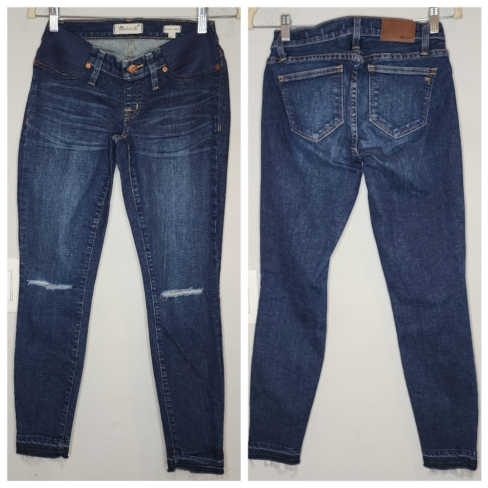 Madewell Maternity Distressed Skinny Jeans women's size 27